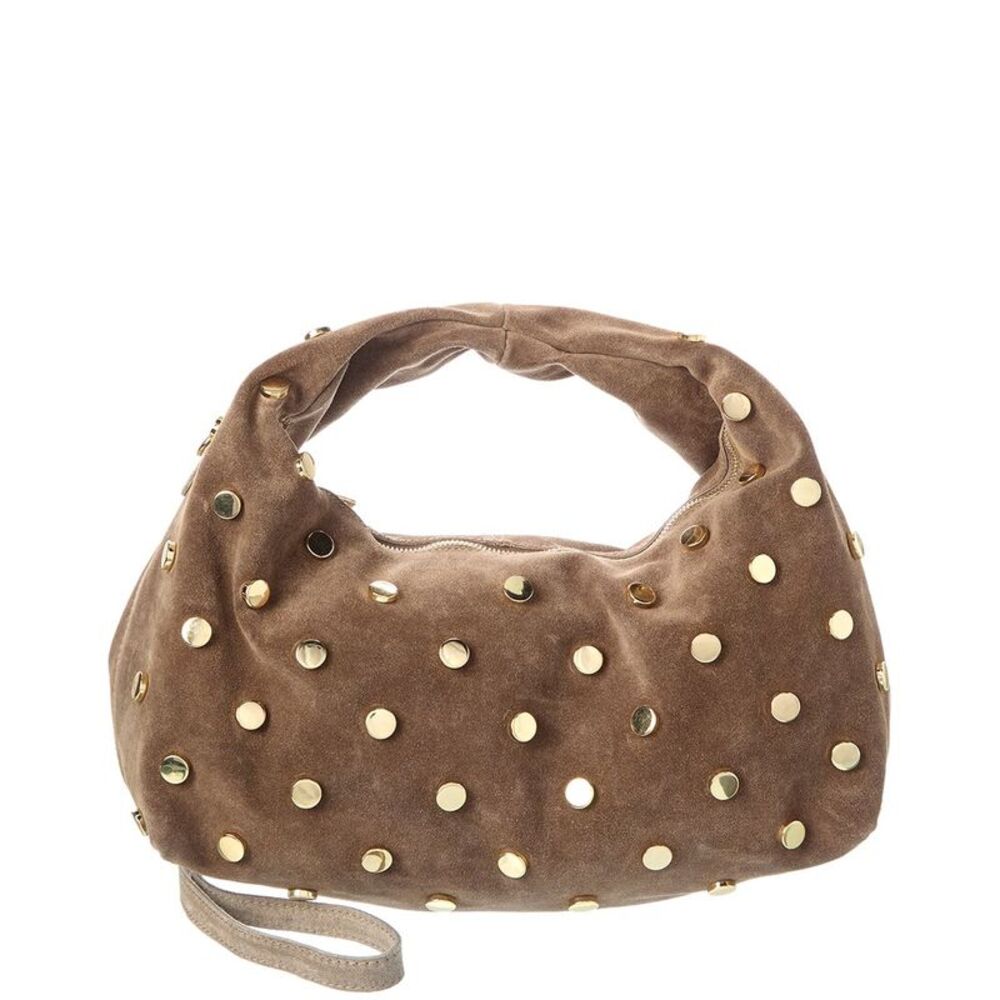Persaman New York Studded Suede Hobo, Brown